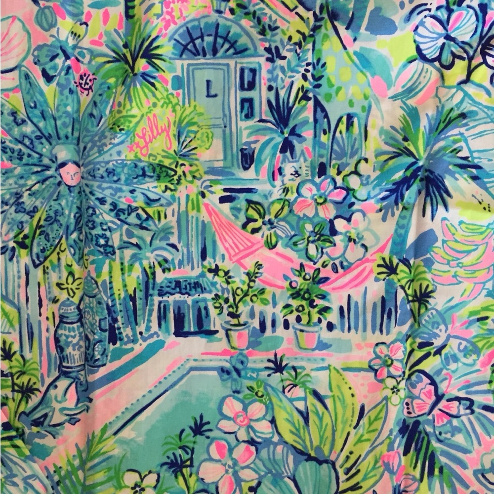 Lilly Pulitzer "Lilly's House" Pajama Top XXS NWT - Picture 3 of 4